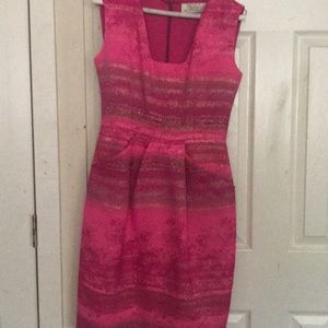 Lela Rose pink sparkle cocktail dress